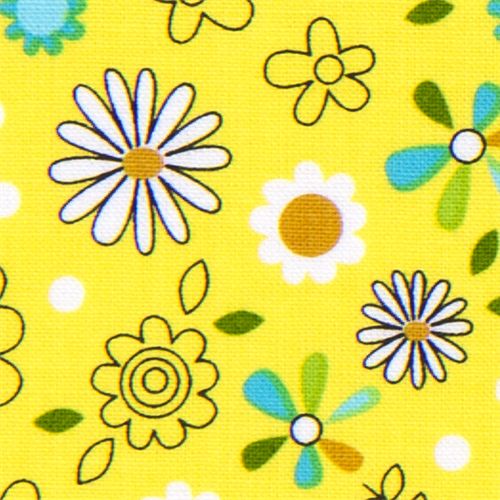 Michael Miller flower fabric small daisies 1