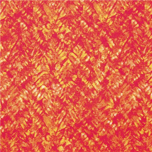 Milchglas Design rot orange Baumwollstoff Stoff