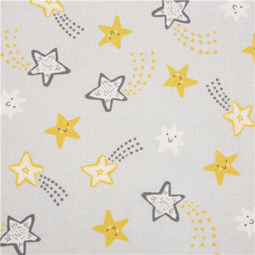 To the Moon and Back Cute Shooting Stars Fabric