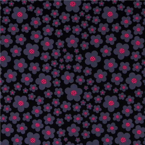 Michael Miller knit fabric Black Blossoms Patty Young 2