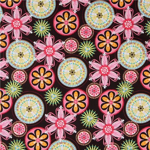 Michael Miller Jersey Stoff Carnival Bloom bunte Blumen 2