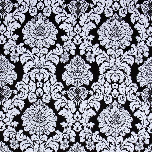 Michael Miller knit fabric Delovely Damask black 2