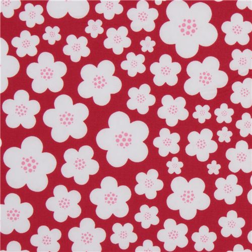 Michael Miller knit fabric Red Blossoms by Patty Young 2