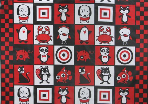 Michael Miller laminate fabric First Sight cute animals 2
