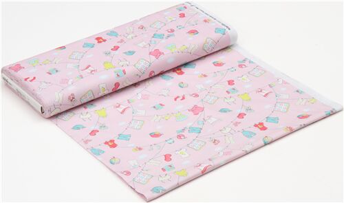 Rimanenza di (41 x 112 cm) - tessuto rosa chiaro vestiti neonate Michael Miller 7