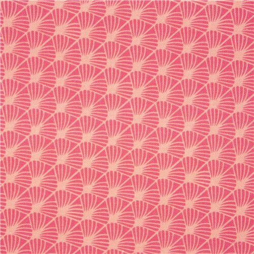 Abanicos Hojas Diagonales Art Dec Melocotn Tela