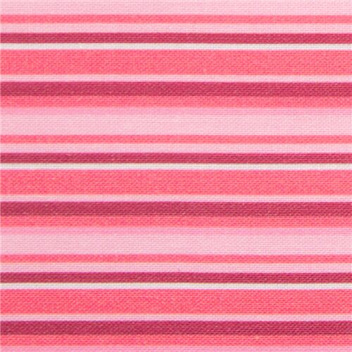 Various Shades of Pink Stripes Fabric