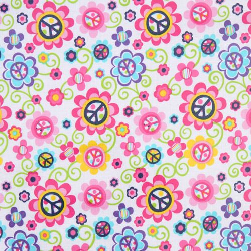 Michael Miller premium laminate fabric Daisy Peace 2