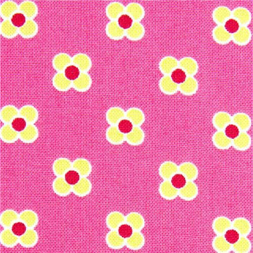 Ottimo tessuto poliuretano Michael Miller pois a fiori Tessuto