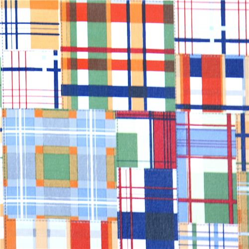 Michael Miller premium laminate fabric plaid checker 1