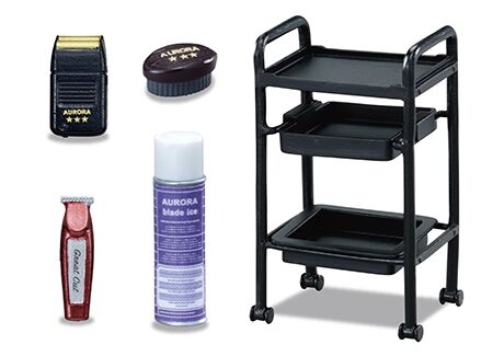 Scatola cieca ReMent da barbiere in miniatura 8 set di figurine del salone di toelettatura Dobers 3