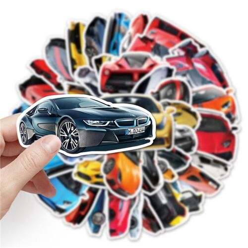 Pack dautocollants d�coup�s pour voitures de sport modernes, mod�les uniques de v�hicules 2