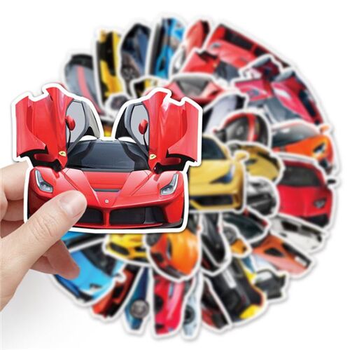 Pack dautocollants d�coup�s pour voitures de sport modernes, mod�les uniques de v�hicules 3