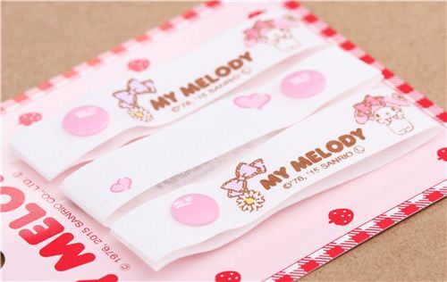 Etiquettes en tissu My Melody avec un bouton - 3 pices 2
