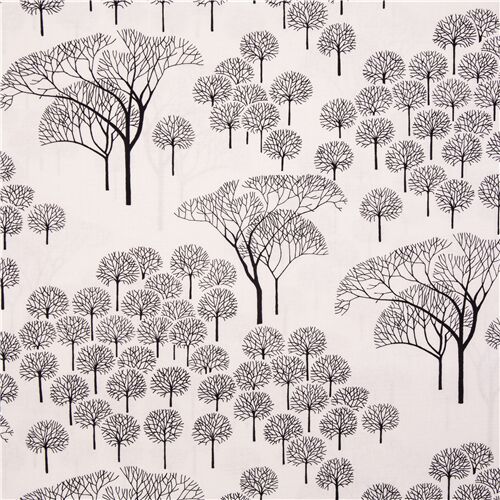 Ghastlie Forest Bare Woodland Trees Fabric