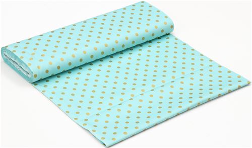 Oxford dot embellished fabric in light turquoise - modeS4u