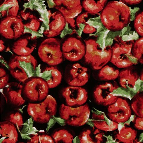 pfel schwarzer USA Stoff rote Frucht Stoff