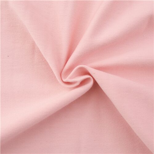 Pfirsichrosa einfarbiger Baumwoll-Strickstoff Petal Stoff
