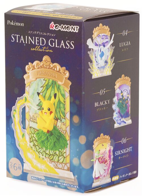 Pokemon Stained Glass Collection Re-Ment Blindbox 6er-Set 2