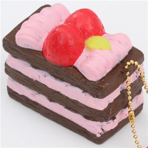 Premium Cafe de N cute brown pink mille-feuille pastry squishy charm kawaii