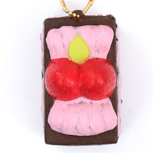 Premium Cafe de N cute brown pink mille-feuille pastry squishy charm kawaii 3