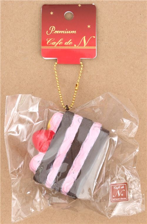 Premium Cafe de N cute brown pink mille-feuille pastry squishy charm kawaii 5