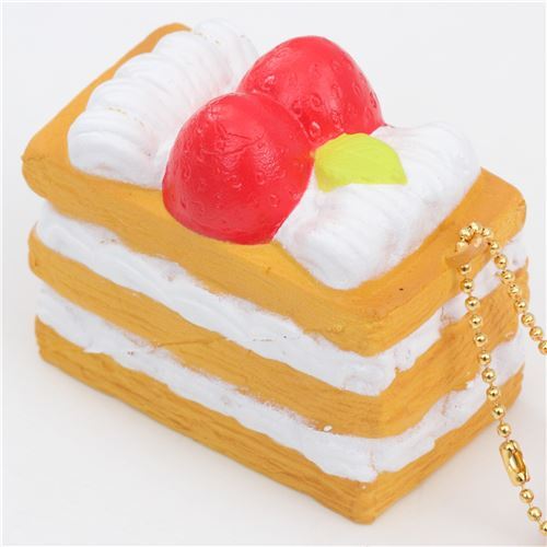Premium Cafe de N light brown white mille-feuille pastry squishy charm kawaii