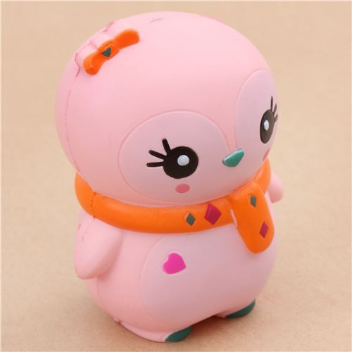 Squishy  kawaii en forme de bb pingouin rose, parfume KSI 4