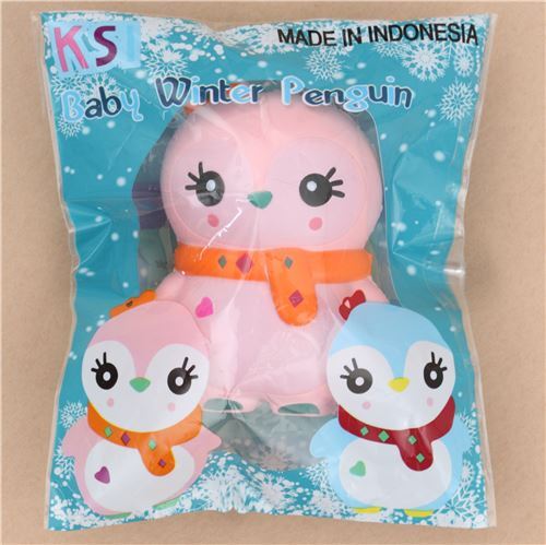 Squishy  kawaii en forme de bb pingouin rose, parfume KSI 3