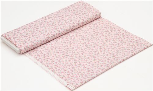 Rimanenza di (47 x 110 cm) - tessuto rosa pesca chiaro Quilt Gate roselline retr�  4