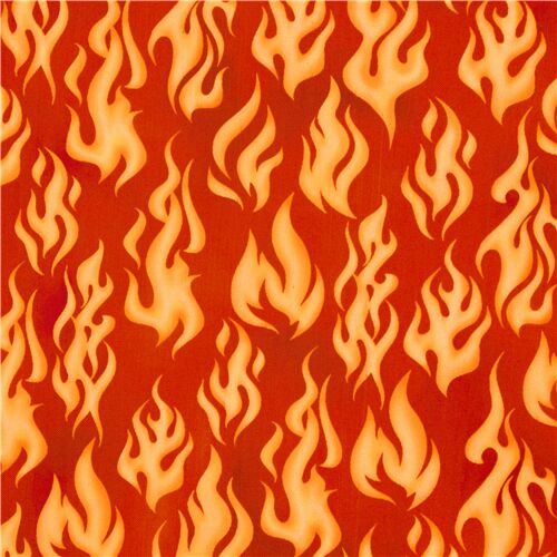 Hot Flaming Graphic Fire Fabric