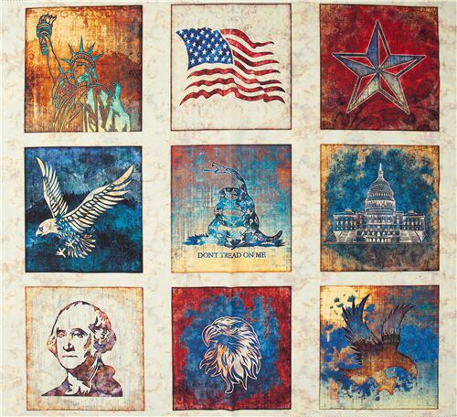tela con panel de iconos Norteamérica USA Tela