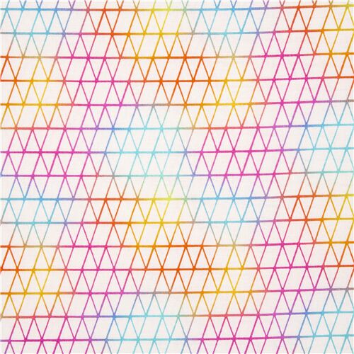 Regenbogen Geometrische Dreiecke Gitter Stoff