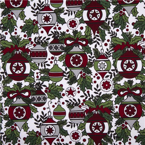 Riley Blake Christmas fabric Xmas tree ornaments 2