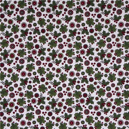 Riley Blake Christmas fabric pine branches ornaments 2
