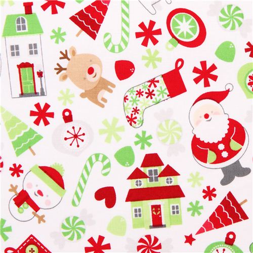 Tissu de Nol Riley Blake Home for the Holidays, Pre Nol Tissu