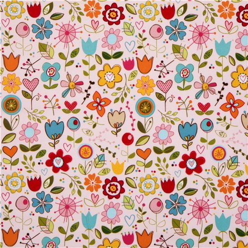 Riley Blake Flannellstoff mit Blumen Herz Blatt 2