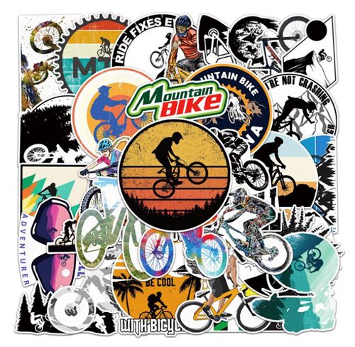 Roadsports diecut sticker pack 50 unique designs bicycle cylists BMX 3