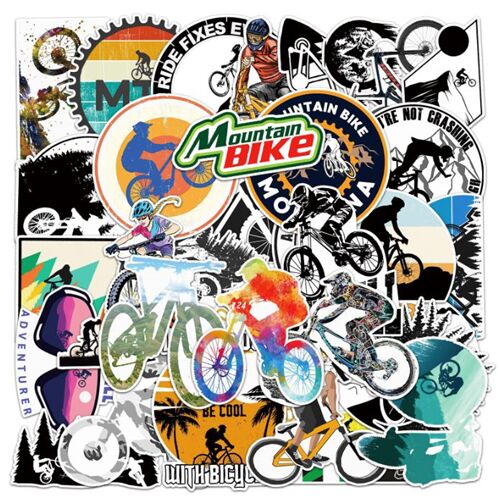 Roadsports diecut sticker pack 50 unique designs bicycle cylists BMX 4