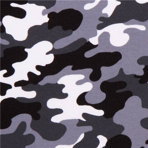 Tela de punto camuflaje gris de Robert Kaufman Laguna Jersey Tela