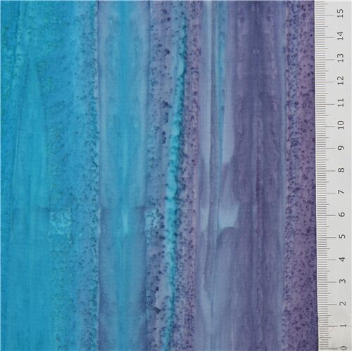 Rimanenza di (18 x 112 cm) - tessuto blu viola Robert Kaufman effetto ombra stile batik strisce 2