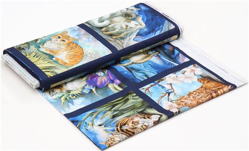 Stoffrest (61 x 112 cm) - Stoff mit Katzen von Robert Kaufman 4