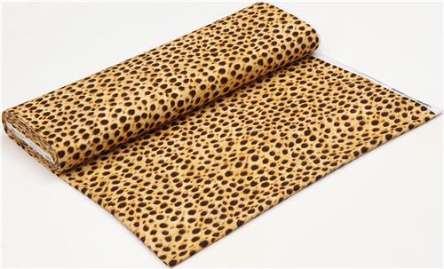 Rimanenza di (28 x 147 cm) - tessuto Robert Kaufman motivo leopardato maglina  4