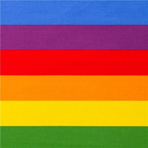Robert Kaufman colorful rainbow stripe fabric Fabric