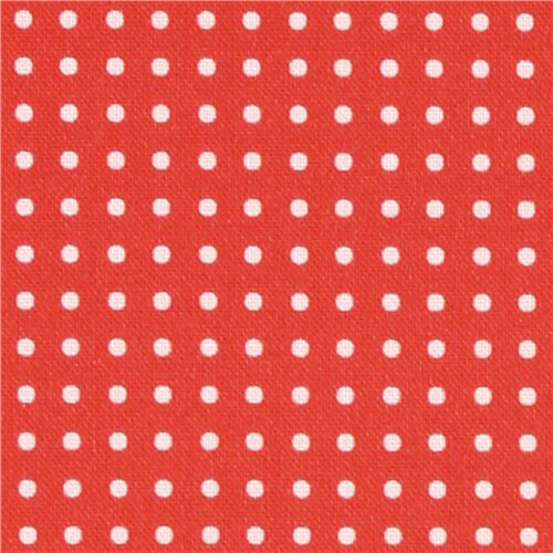 tela lunares blancos pequeños cuadros rojo tomate Tela