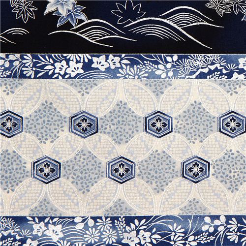 Robert Kaufman fabric with Asian flowers & border 2