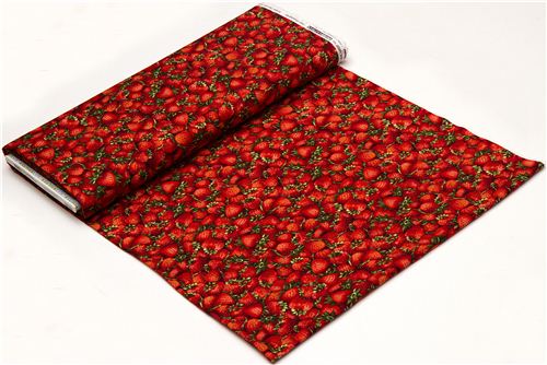Robert Kaufman fabric with red strawberries 3