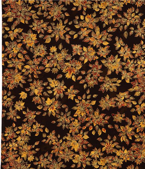 Robert Kaufman golden autumn fabric with leaves 2