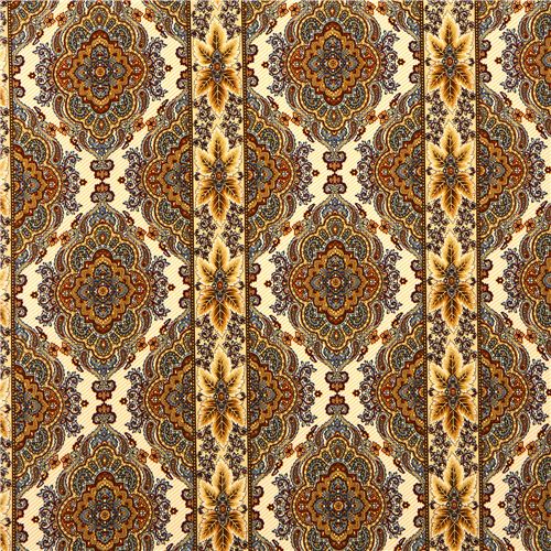 Robert Kaufman goldener Herbst Stoff mit Ornamenten 2