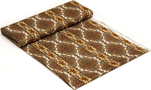 Robert Kaufman goldener Herbst Stoff mit Ornamenten 3